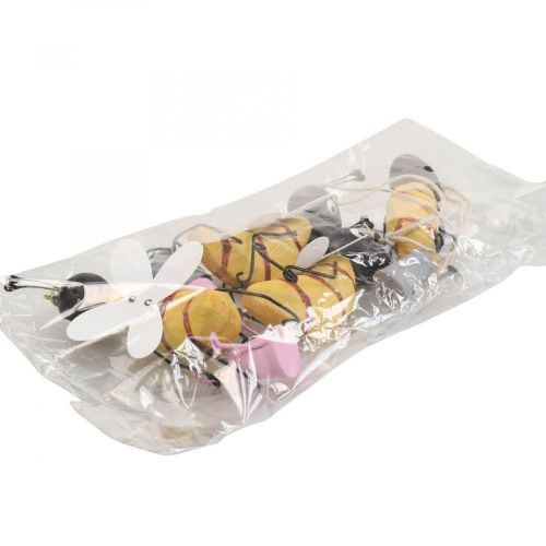 Floristik24 Hängedeko Fensterdeko Biene Holz Metall Dekofigur 10cm 4St