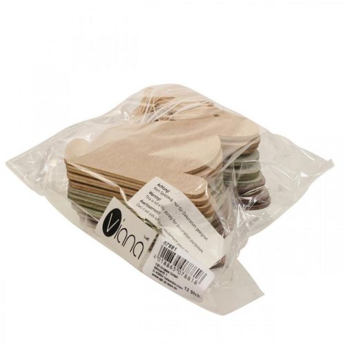 Floristik24 Hängedeko Ostern, Osterhase Holz, Osteranhänger 12cm 12 St