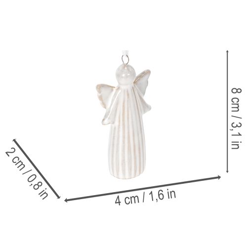 Engel Anhänger Dekofigur zum Aufhängen für Weihnachtsbaum 8cm 4St | Floristik24.de