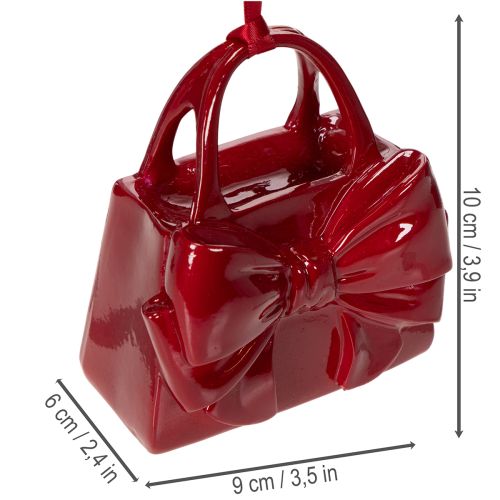 Deko Handtasche mit Schleife zum Aufhängen 10cm | Floristik24.de