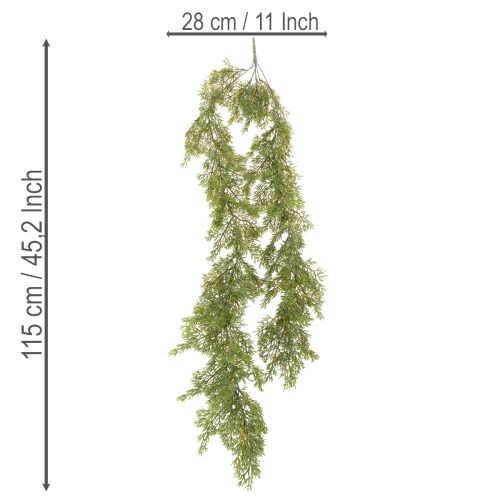 Kunst Girlande Koniferenzweig Dekoration für Tisch und Fenster 115cm | Floristik24.de