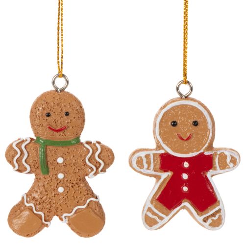Deko Anhänger Lebkuchenmännchen als Christbaumschmuck 6cm 12St kaufen | Floristik24.de