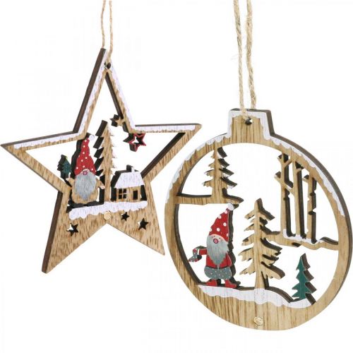 Floristik24 Weihnachtsanhänger Christbaumschmuck Wichtel 8/10cm 12St