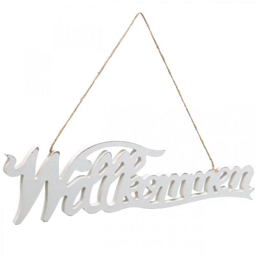 Artikel Willkommensschild aus Holz zum Aufhängen im Vintage Look für Türdeko