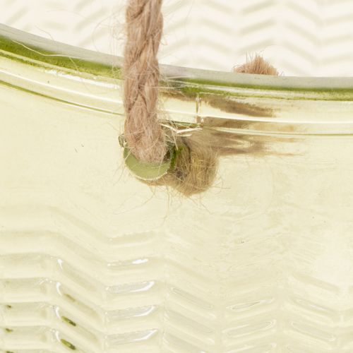 Hängetopf Glas Deko Glastopf Retro Grün Braun 14,5cm 2St | Floristik24.de