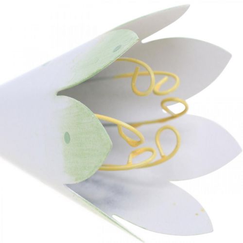 Floristik24 Blüten um Hängen, Frühlingsdeko, Metallanhänger H7,5cm 4St