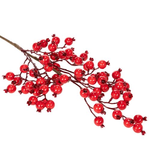 Künstlicher Hagebuttenzweig mit glänzenden Beeren 62cm | Floristik24.de
