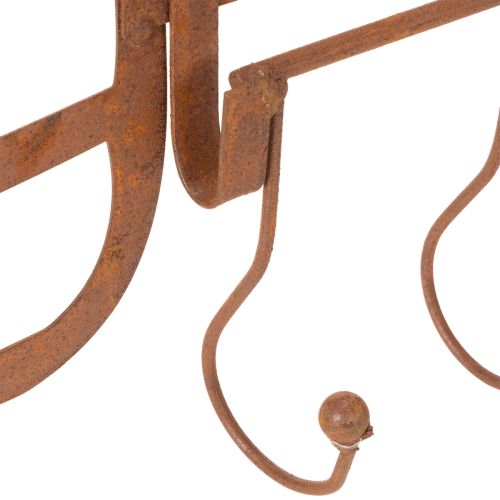Hakenleiste Edelrost Deko Heugabel Gartendeko 4 Haken 62cm | Floristik24.de