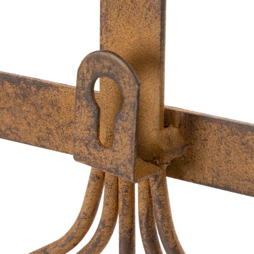 Hakenleiste Gartenwerkzeuge, Gartendeko, Harke Spaten Rechen, Garderobe aus Metall Edelrost L33,5cm | Floristik24.de