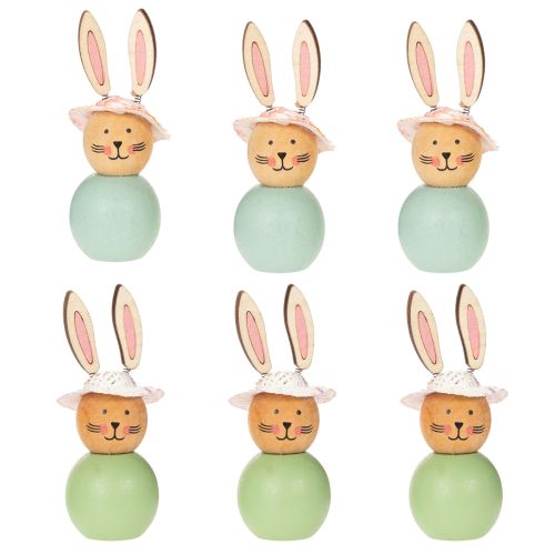 Artikel Holz Osterhasenfiguren Ostern Tischdeko Niedliche Hasenfiguren Frühlingsdeko 9cm 8St