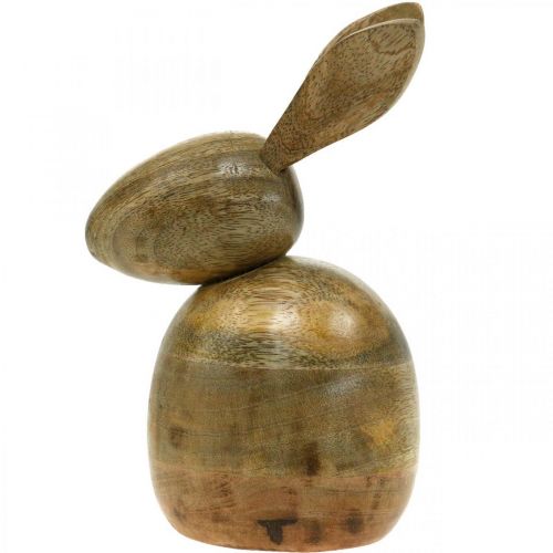 Floristik24 Holzhase sitzend, Deko Hase, Holzdeko, Ostern 18cm