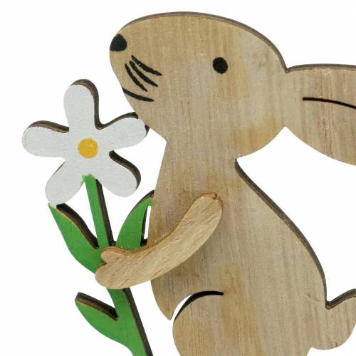 Blumenstecker Hase aus Holz 9cm 12St