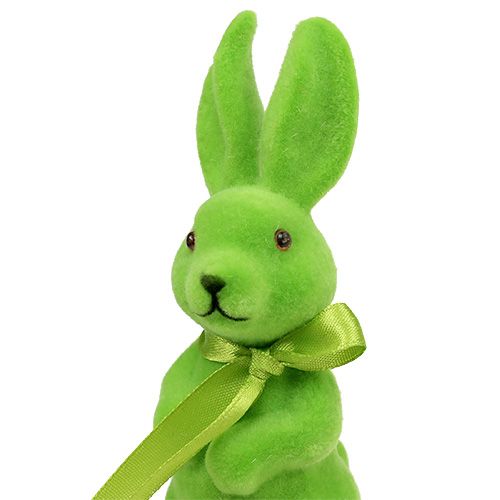 Floristik24 Deko Hase beflockt am Stab bunt sort.15cm 6St