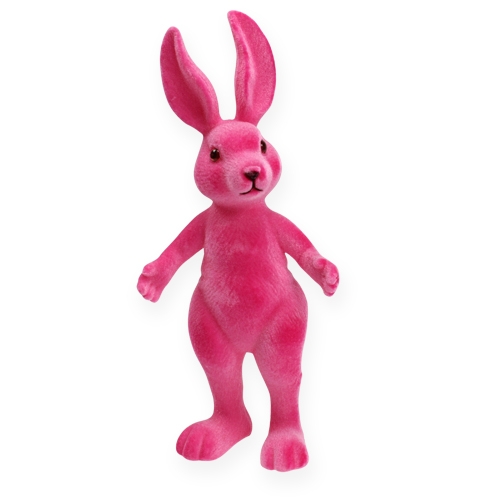 Floristik24 Hase beflockt Pink 30cm