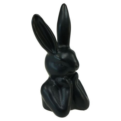 Artikel Hase denkend Hasenbüste Schwarz 7×6×15cm 2St