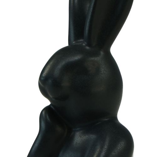 Artikel Hase denkend klein Hasenbüste Schwarz 6×4×10,5cm 3St