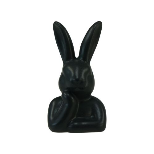 Artikel Hase denkend klein Hasenbüste Schwarz 6×4×10,5cm 3St