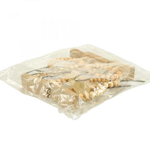 Floristik24 Hasen Deko Tischdeko Ostern Holzperlen Deko Rost Ø6,5cm 6 St