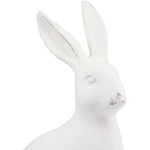 Floristik24 Hase sitzend Deko Hase Osterdeko Weiß Kunststein H22cm