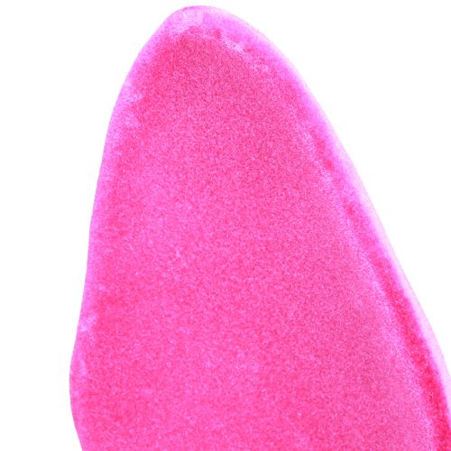 Floristik24 Hasen Deko Ohren Pink für Ostern Beflockt Stab H56cm