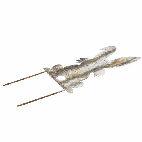 Floristik24 Osterdeko Hase zum Stecken Rost Birkenoptik Metall 16,5×32cm
