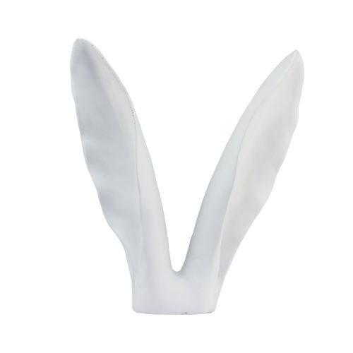 Hasen Deko Hasenohren Deko Weiß Kunststein 24×22×29cm