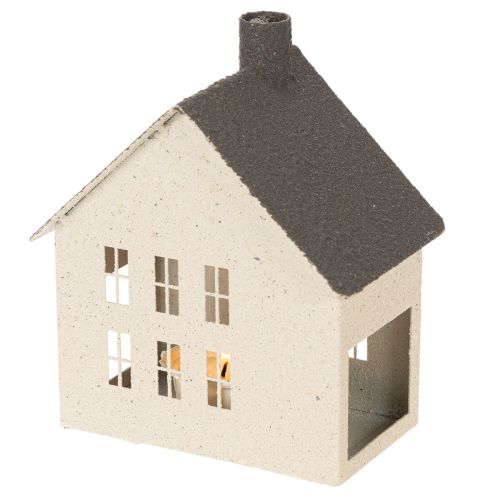 Lichthaus Metall Haus Windlicht Dekoration 16cm | Floristik24.de