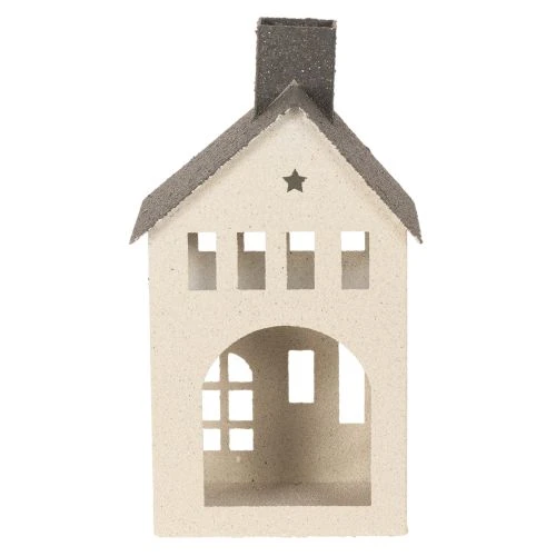 Deko Haus aus Metall mit Schornstein und Fenster 24cm | Floristik24.de