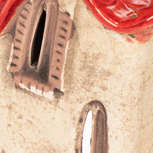 Keramikhaus Dekoration mit rotem Dach Lichthäuschen 15cm 2St | Floristik24.de