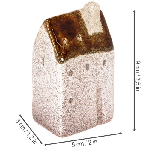 Dekohaus Keramik Miniatur Häuser Set Tischdeko 9cm 3St | Floristik24.de