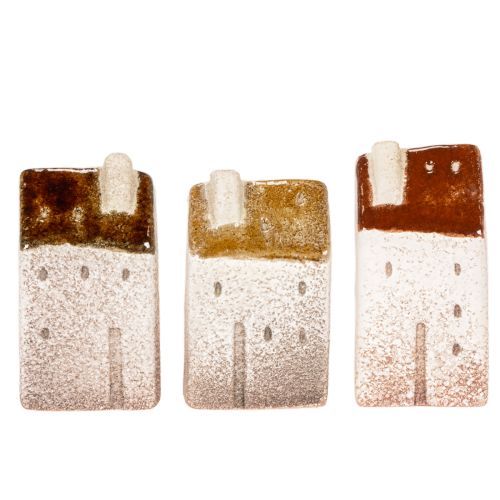 Dekohaus Keramik Miniatur Häuser Set Tischdeko 9cm 3St | Floristik24.de
