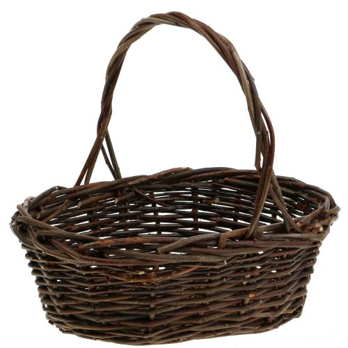 Henkelkorb Weide Oval 28cm x 20cm | Floristik24.de
