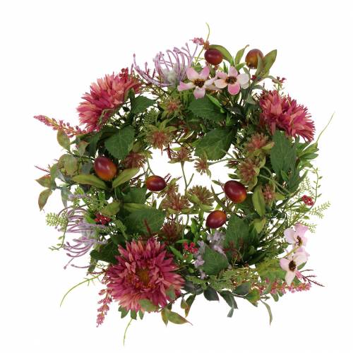 Floristik24 Herbstkranz Chrysantheme Lila Ø30cm