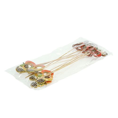 Floristik24 Herbststecker Igel mit Apfel 7cm 12St