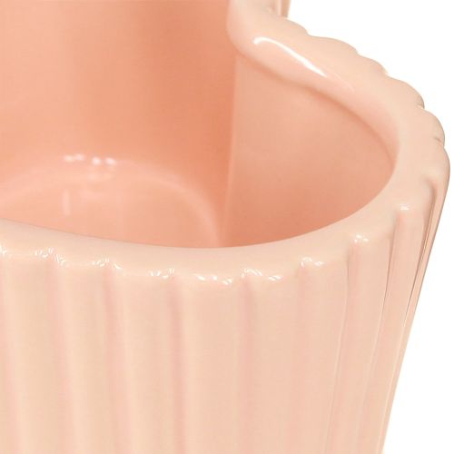 Artikel Herz Keramik Deko Glänzend Orange Gelb 11×10×6cm 6 St