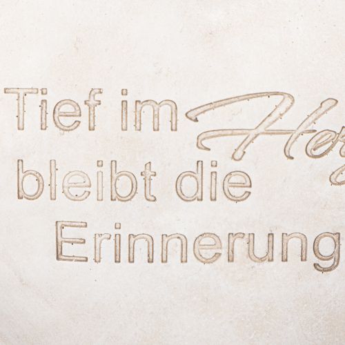 Herz Gedenkstein Grabherz mit Spruch 17cm | Floristik24.de