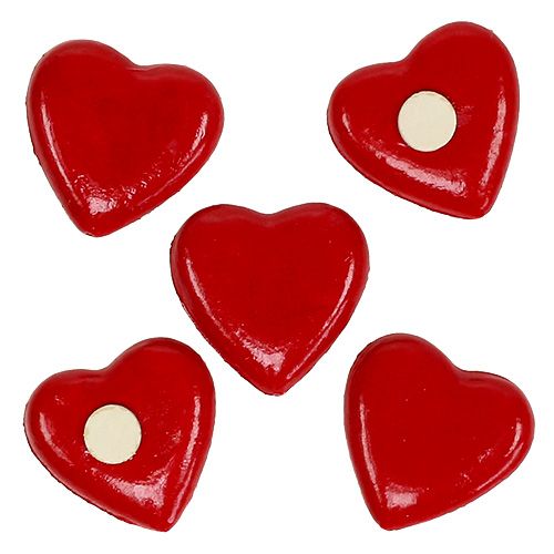 Floristik24 Herz zum Kleben 3,5cm Rot 24St