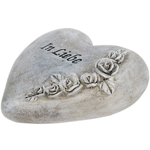 Floristik24 Herzen mit Spruch Grau 13cm x 12cm 3 St