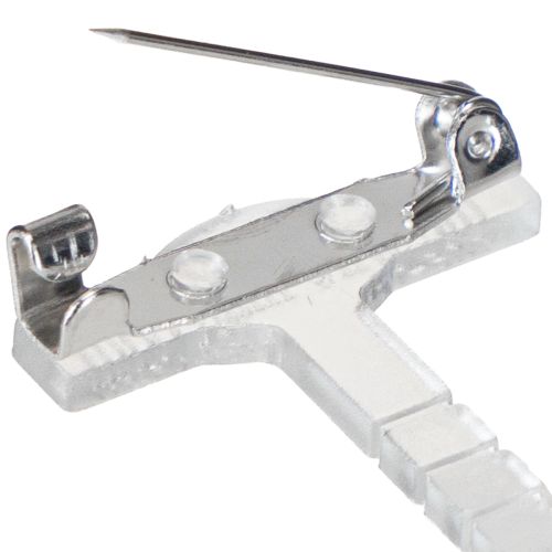 Artikel Hochzeitsanstecker Revers Anstecknadeln transparent/Silber 5cm 50 St
