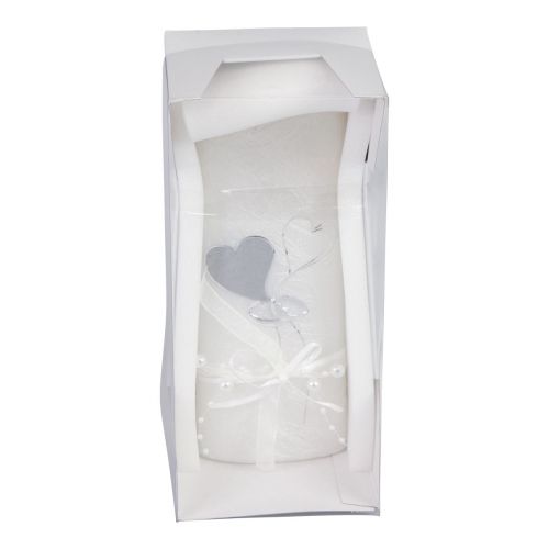 Artikel Hochzeitskerze Kerze Silberhochzeit Kerze Weiß 220/85mm