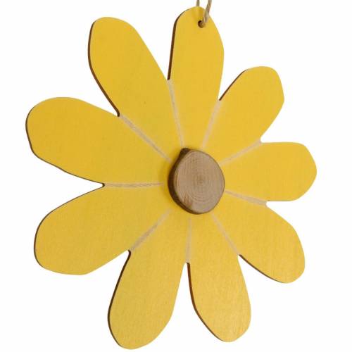 Floristik24.de Holz-Blüten zum Hängen, Frühlings-Deko, Blumen aus Holz Gelb  und Weiß, Sommerblumen 8St-12300 - preiswert online kaufen