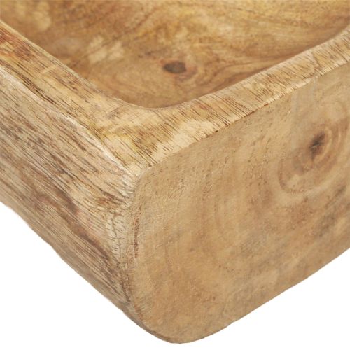 Artikel Holz Deko mit Mulde Dekoschale Holz 40×13–16cm×6,5cm
