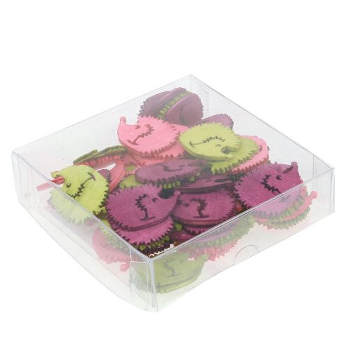 Floristik24 Igel-Figuren Holz Streudeko Mix bunt 4cm 72 St