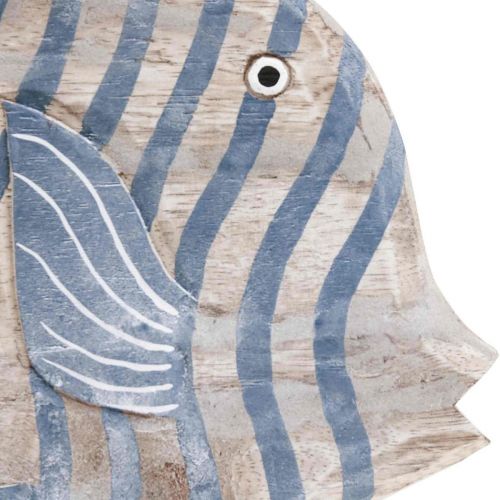 Floristik24 Holz Fisch Deko Groß, Deko Fisch stehend H30cm gestreift