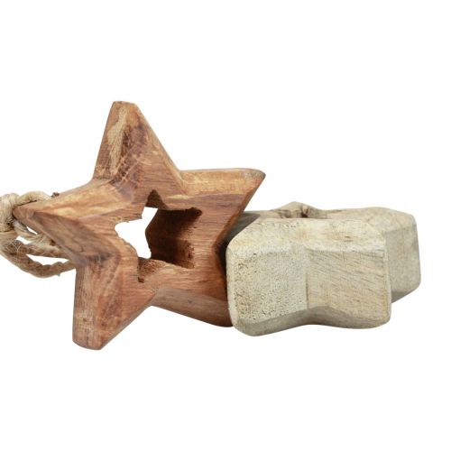 Artikel Holzanhänger Holzsterne Natur Christbaumschmuck Ø4,5cm 8 St