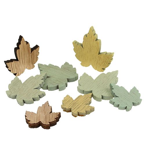 Floristik24 Holzblätter Ahornblätter Pastell Mix 3cm - 4,5cm 24 St