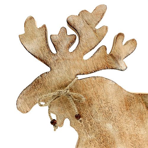 Floristik24 Holzdeko Elch H 34,5cm B 29cm Natur