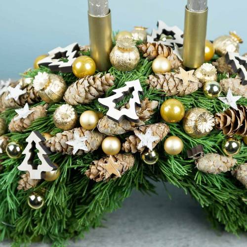 Floristik24 Holzdeko Tannenbaum Natur 2cm - 8cm 32 St