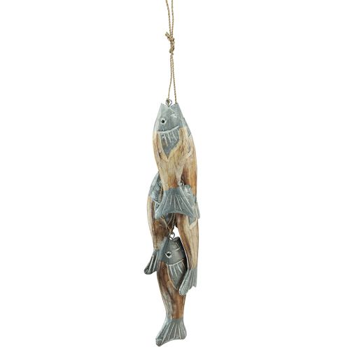 Artikel Holzfische Silbergrau Hänger mit 5 Fischen Holz 15cm
