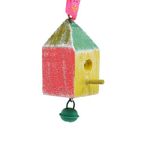 Holzhänger Vogelhaus 7x3x3cm bunt 6St | Floristik24.de